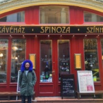 Front of the Spinoza cafe in Budapest